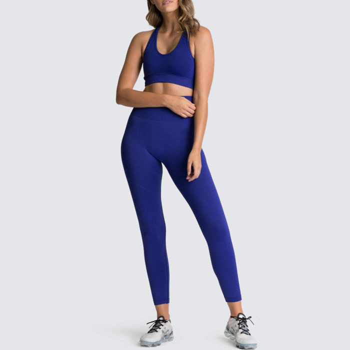 Seamless Knitted Hip Sports Yoga Set