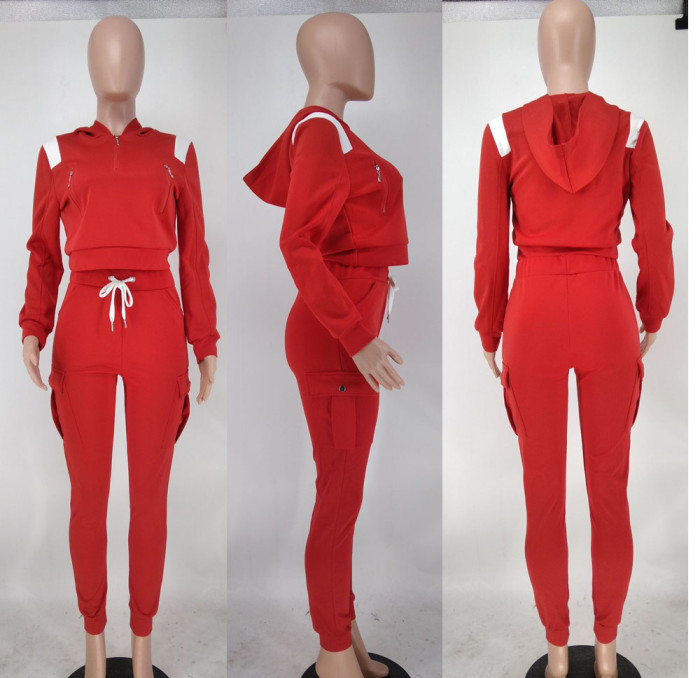 Women Fashion Long Sleeve Two Pieces Sets