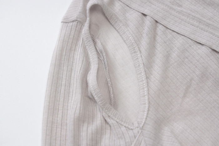 See-through Irregular One-Shoulder Long Sleeved Hooded Skirt