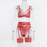 Three Piece Bra and Panty Galter Lingerie Set