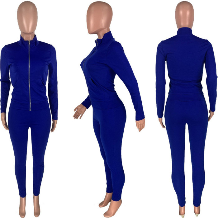 Pure Color Two-piece women's Casual Suit