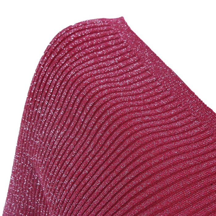 One-line Collar Bat Sleeve Sweater Open Back Wool Dress Two-Piece Set