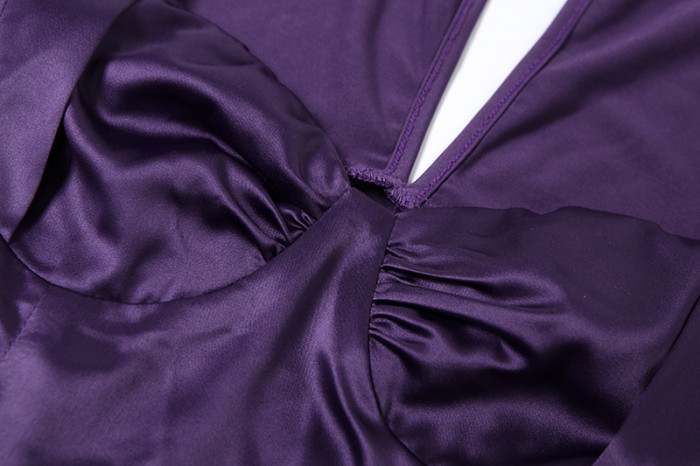 Contrast Color Stitching Sexy Slim Midi Dress