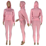 thick sweatsuit 2 piece hoodies and sweat pant set