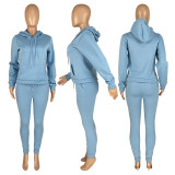thick sweatsuit 2 piece hoodies and sweat pant set