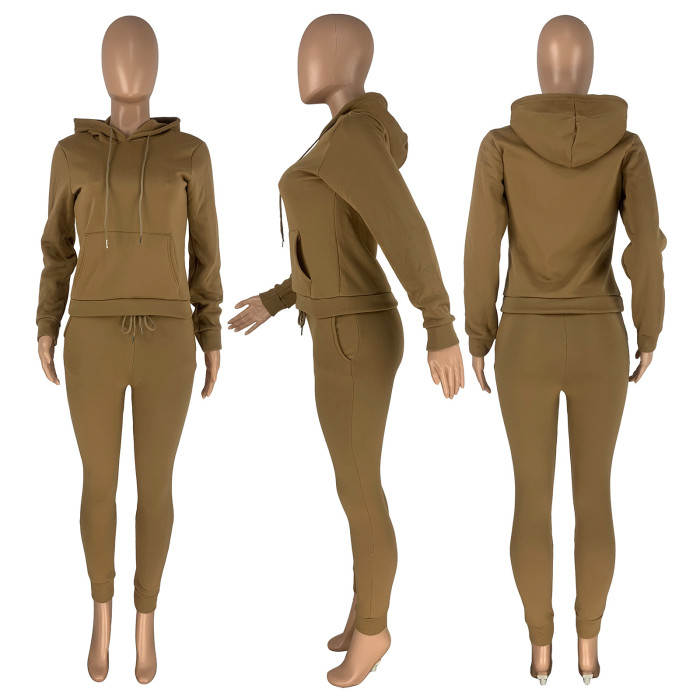 thick sweatsuit 2 piece hoodies and sweat pant set