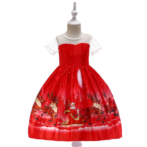 Christmas Girl pPrint Princess Dress