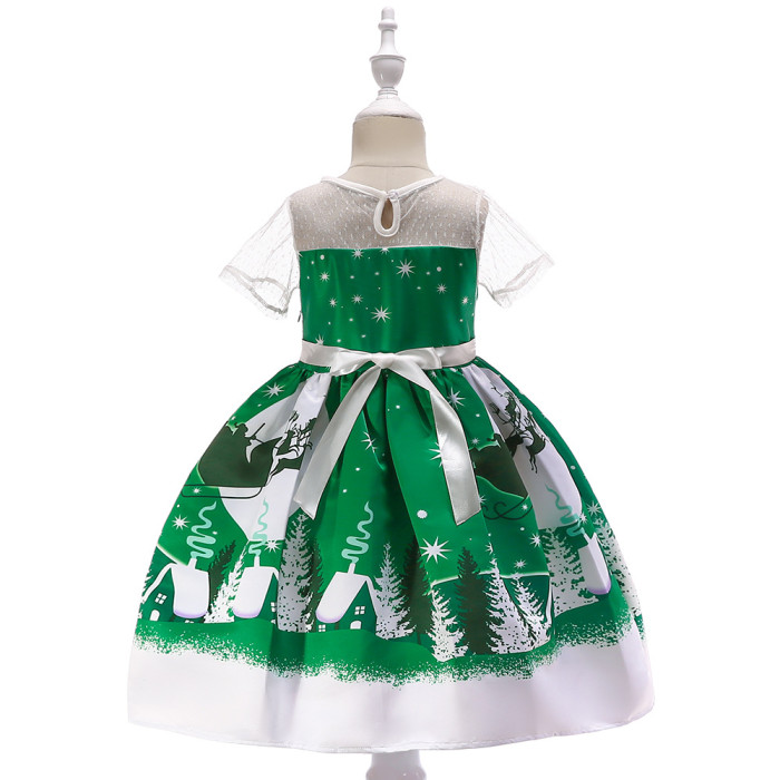 Christmas Girl pPrint Princess Dress