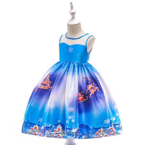 Christmas Girl pPrint Princess Dress