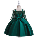 Girls Suspender Lace Stain Princess Dress
