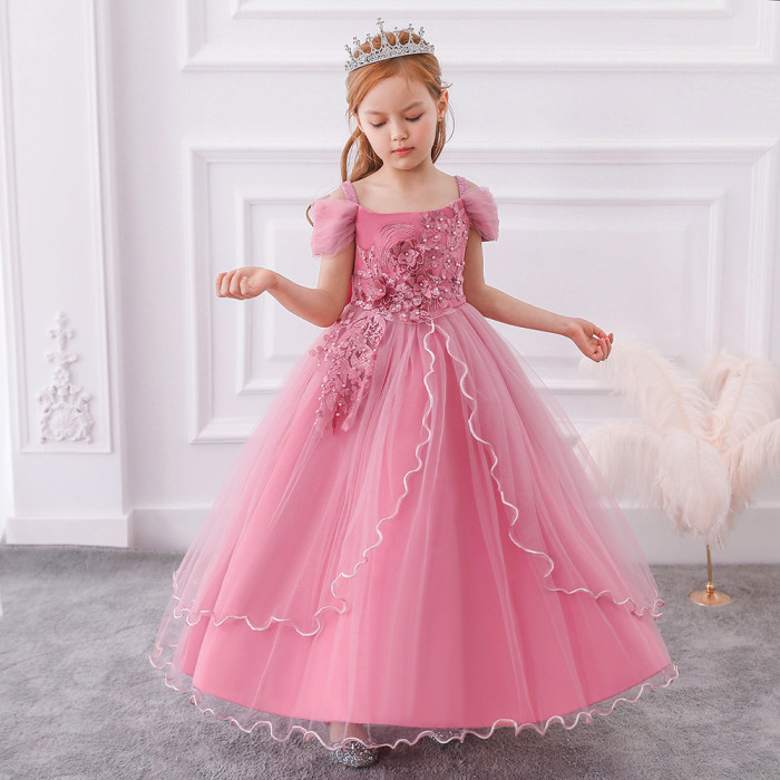 Children's Long Puffy Princess Dress