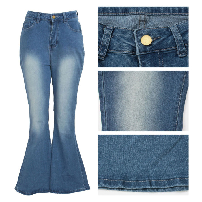 Blue stretchy Flare Jeans