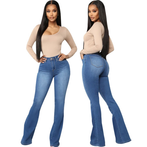 Blue stretchy Flare Jeans
