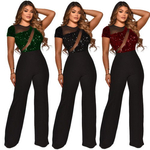 Sequin Regular Jumpsuits