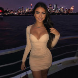 Sexy Ruffle Bandage Bodycon Mini Dress