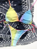 Tie Dye Rainbow String Sexy Bikini 