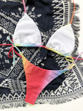 Tie Dye Rainbow String Sexy Bikini 