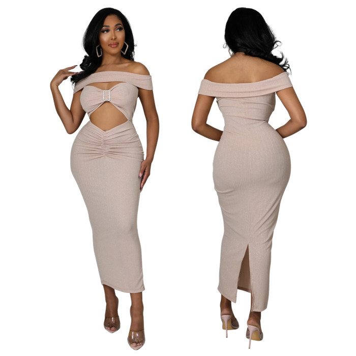 Off Shoulder Cut Out Party Slim Tight Dress