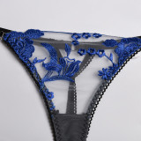Women Sexy Lace Bra Exotic Brief Garter Set See-Through 3 Pieces Set