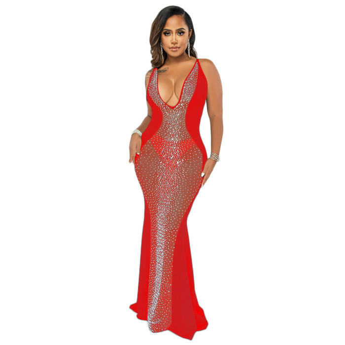 Hot Drilling See Through Sexy Prom Dress