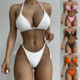 lover me Girls Colorful Ribbed Sexy Swimwear Bikini