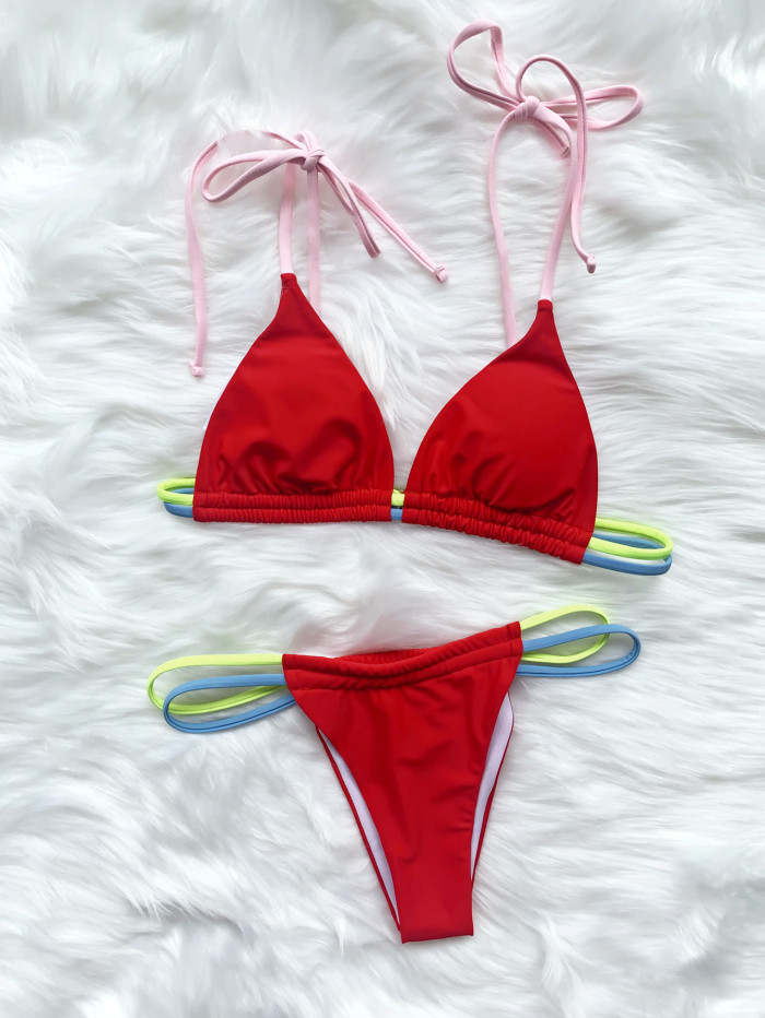 Lover Me Colorful String Women Thong Swimsuit