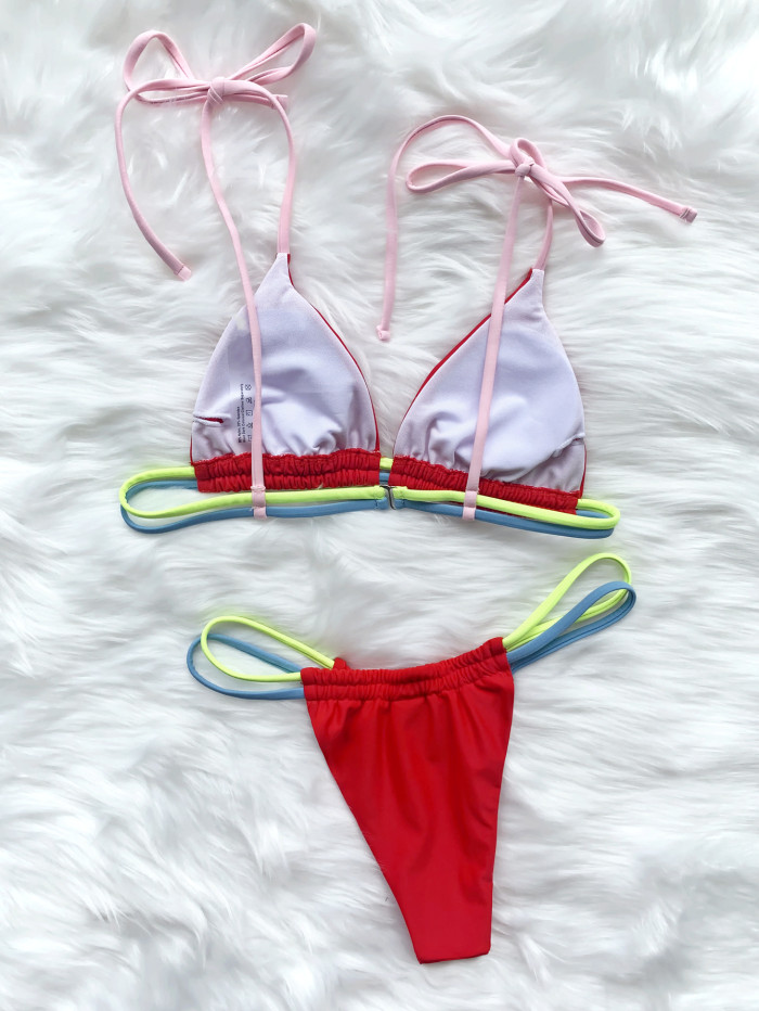 Lover Me Colorful String Women Thong Swimsuit