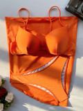 lovely Push Up Bikini Swimwear With Cover Skirt