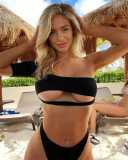 Hollow Out High Waist Bikini Swimsuit 