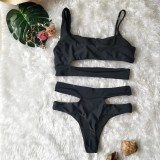 Hollow Out High Waist Bikini Swimsuit 