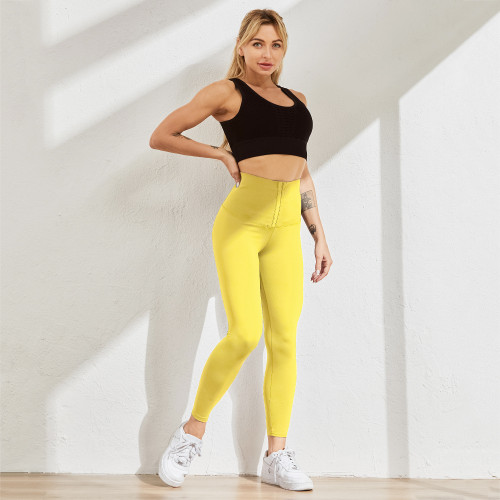 3 Rows Hooks Waist Trainer Leggings Firm-Compression