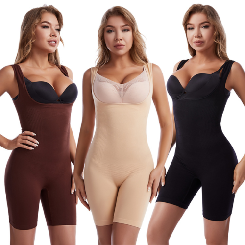 Seamless Body Shaper Open Gusset Plus Size Slim Girl