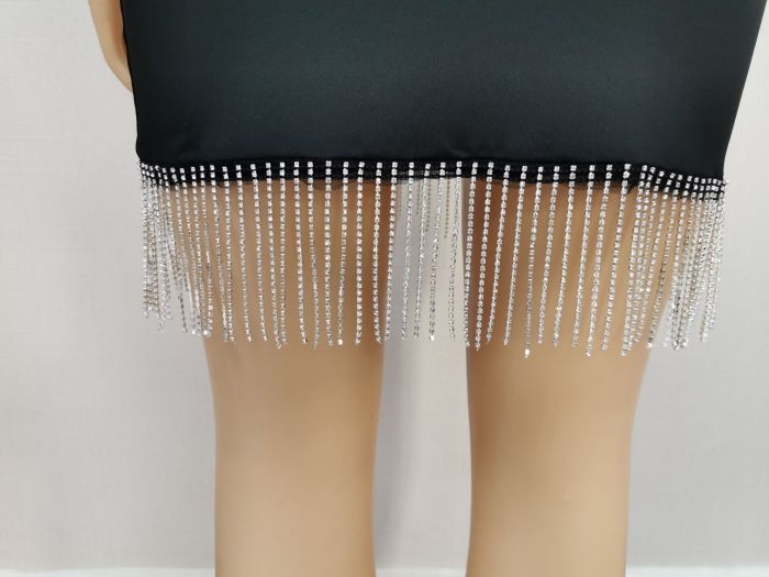 Sexy Straps Wrapped Fringe Party Dress