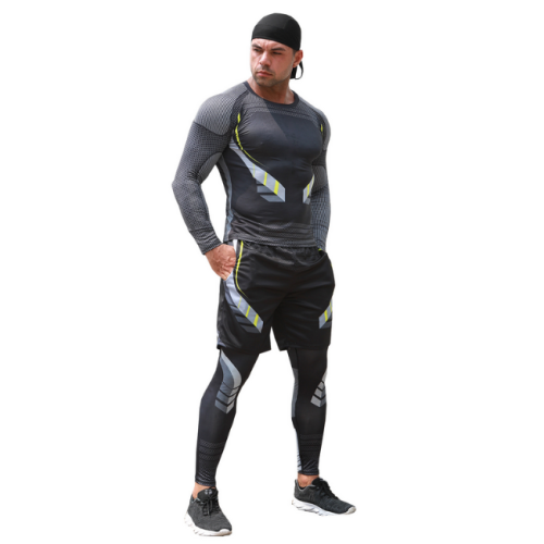 3 Pcs High Elastic Men's Leisure Sports Suit