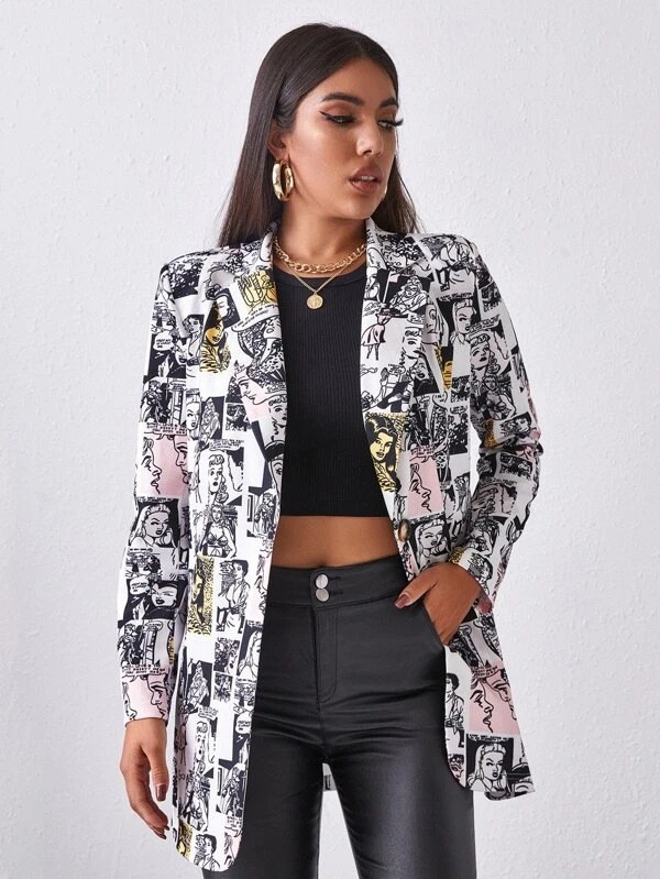 Single-breasted Lady Business Jacket