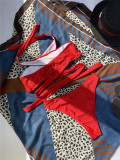 Crisscross Halter Bikini Swimsuit