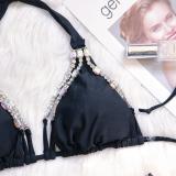 Women's Sexy Metal Accessories Rhinestone Swimsuit
