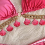 Luxury Crystal Diamond Shell Swimsuit