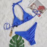 Women's Sexy Metal Accessories Rhinestone Swimsuit