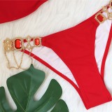 Luxury Crystal Diamond Chain Bikini Swimsuit