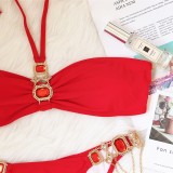 Luxury Crystal Diamond Chain Bikini Swimsuit