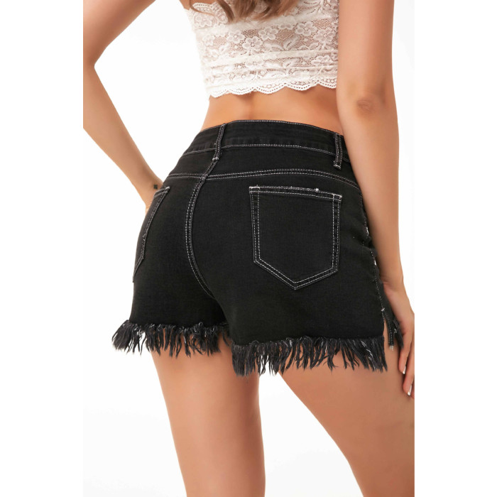 Easy Matching Summer Ripped Denim Shorts For Women