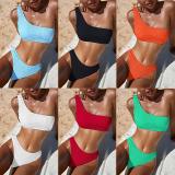 One Shoulder High Waist Bikini Swimsuit