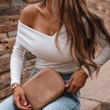 Long Sleeve One Shoulder T Shirt Top