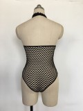 IHOOV Womens See Through Mesh One-Piece Swimsuit Beachwear Backless Lingerie