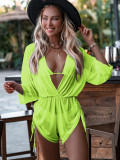 IHOOV Mesh Bikini And Cover Up Romper
