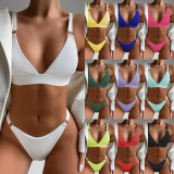 IHOOV Triangle 2 Piece Ribbed Bikini Swimwear