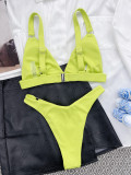 IHOOV Triangle 2 Piece Ribbed Bikini Swimwear