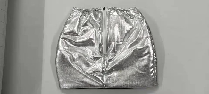 IHOOV Silver Cotton Wrap Hip Skirt