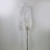 Transparent Mesh Sexy See Through Nightgown Robe